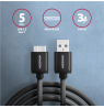 AXAGON Data and charging cable, 1 m | BUMM3-AM10AB | USB Type A to USB Type Micro-B