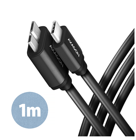 AXAGON Data and power suply cable, 1 m | BUMM3-CM10AB | USB Type C to USB Type Micro-B