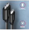 AXAGON Data and power suply cable, 1 m | BUMM3-CM10AB | USB Type C to USB Type Micro-B