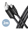 AXAGON Data and charging cable, 2 m | BUMM-AM20AB | USB Type A to USB Type Micro