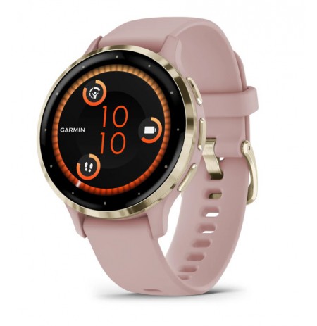Garmin Venu 3S 3.05 cm (1.2") AMOLED 41 mm Digital 390 x 390 pixels Touchscreen Gold, Rose Wi-Fi GPS (satellite)