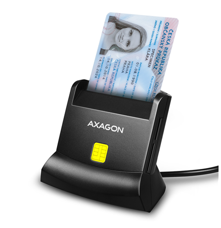 AXAGON Universal desktop USB contact Smart/ID and SD/microSD/SIM card reader | CRE-SM2