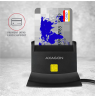 AXAGON Universal desktop USB contact Smart/ID and SD/microSD/SIM card reader | CRE-SM2