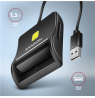 AXAGON Compact desktop USB contact Smart/ID & SD/microSD/SIM card reader with long, USB-A cable | CRE-SM3SD