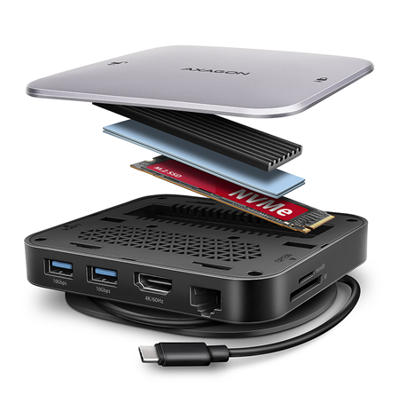 AXAGON USB-C 10Gbps UFO 9in1 Hub | HMC-UFO