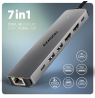 AXAGON USB-C 5Gbps DUAL 4K DISPLAY 7in1 Hub | HMC-7HX2