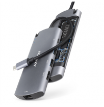 AXAGON SuperSpeed USB-C Combo 6in1 Hub | HMC-6M2