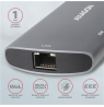 AXAGON SuperSpeed USB-C Combo 6in1 Hub | HMC-6M2