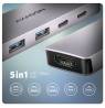 AXAGON USB-C 5Gbps 5in1 Hub | HMC-5H60