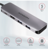 AXAGON SuperSpeed USB-C COMBO 5in1 Hub | HMC-5