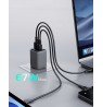Wall Charger 67W 2xUSB-C, 1xUSB, PD GaN By Aukey Dark Grey