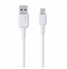 USB-A to USB-C Braided Cable 1m 60W/480Mbps, USB2.0 by Aukey White