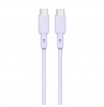 USB-C to USB-C Silicone Cable 1m 100W, USB2.0 by Aukey Lavender