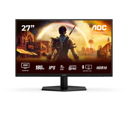 AOC Q27G42XE | 27 " | IPS | QHD | 16:9 | 180 Hz | 1 ms | 2560 x 1440 pixels | 300 cd/m² | HDMI ports quantity 2 | Black