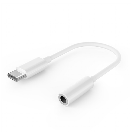 Cablexpert USB type-C plug to stereo 3.5 mm audio adapter cable, White | A-CM-3.5F-01
