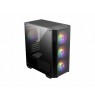 MSI MAG FORGE M100A computer case Micro Tower Black, Transparent