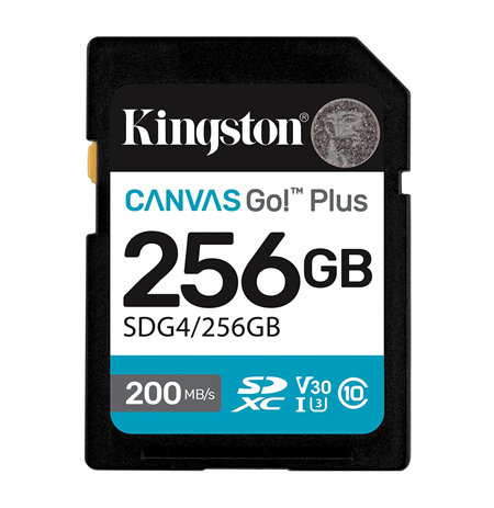 Kingston | Canvas Go! Plus | 256 GB | SD | Flash memory class Class 10, UHS-I, U3, V30