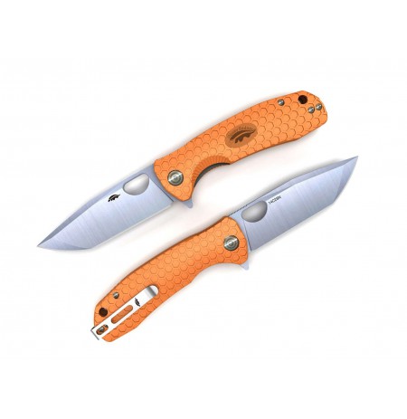 Knife Honey Badger Tanto 14C28N Medium Orange