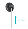 Duux Fan | Rize Flex | Stand Fan | Grey | Diameter 21 cm | Number of speeds 4 | Oscillation | 10 W | No