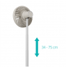 Duux Fan | Rize Flex | Stand Fan | Greige | Diameter 21 cm | Number of speeds 4 | Oscillation | 10 W | No