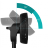 Duux Fan | Whisper Flex 2 | Stand Fan | Black | Diameter 34 cm | Number of speeds 30 | Oscillation | 2-21.5 W | Yes