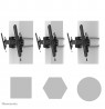 Neomounts WL35S-910BL16 TV pillar mount 40-75" - tiltable - lockable - diam. 25-100 cm - portrait