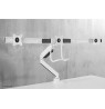 Neomounts NM-D775DX3WHITE Monitor arm 17-27" - gas spring - Topfix - 180°-stop