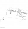 Neomounts NM-D775DX3WHITE Monitor arm 17-27" - gas spring - Topfix - 180°-stop