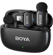 Boya | Mini-15 Ultracompact 2.4GHz Wireless Microphone System with Lightning plug | Black
