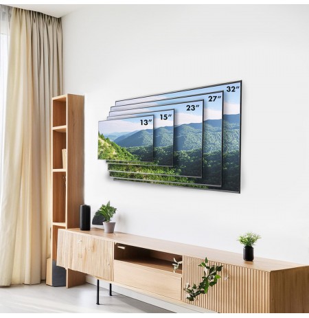 Maclean MC-416 TV Monitor Wall Mount 13"-32" 30kg Tilt Rotate max. VESA 100x100 Black Powder Coating LED OLED LCD Universal Brac