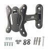 Maclean MC-416 TV Monitor Wall Mount 13"-32" 30kg Tilt Rotate max. VESA 100x100 Black Powder Coating LED OLED LCD Universal Brac