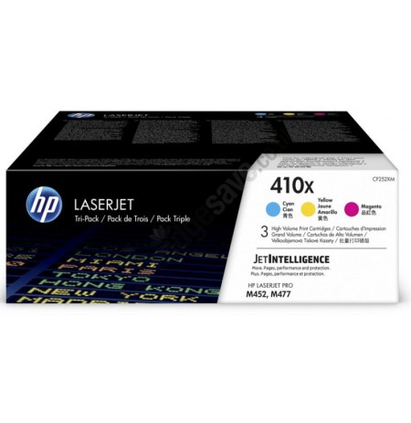 HP 410X (CF252XM) 3-pack Lazerinė kasetė, C/M/Y