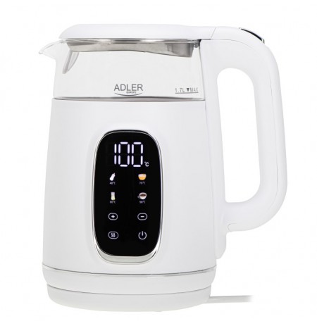 Elektr.vird.su temp.reg 1.7 L Adler AD-1305 baltas-sid.