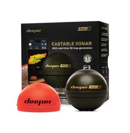 Deeper Smart Sonar Chirp+3 | Sonar | Wi-Fi | Brown Green
