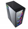 Gembird CCC-FC-1500RGB midi-tower ATX case FORNAX 1500RGB - 3x RGB LED fan, 2x USB 3.0, 2x USB 2.0, glass front panel, acrylic s