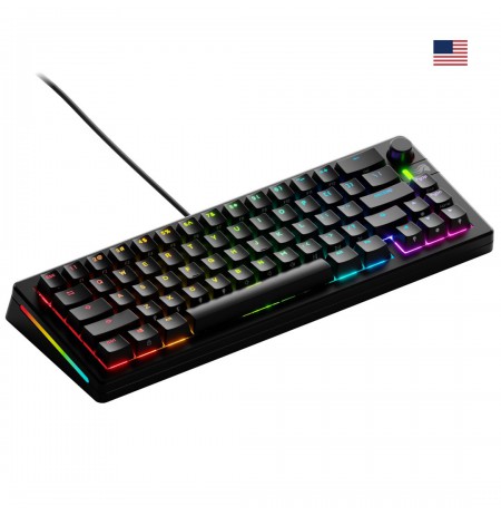 Glorious GMMK 3 65% Custom Gaming Keyboard - Pre-Built, ANSI (US), Fox Switches, Black