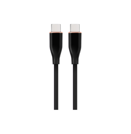 Cablexpert Premium Silicon Type-C Power Delivery (PD) Charging and Data Cable, 1.5 m | CC-USB2S-CMCM-1.5M-BK