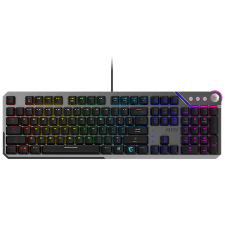 MSI STRIKE 600 SILENT US | Gaming Keyboard | Wired | US | USB 2.0 | KAILH Midnight PRO Silent Tactile