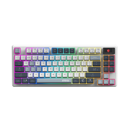 MSI FORGE GK600 TKL WIRELESS SKY | Gaming Keyboard | Wireless | US | Bluetooth | 2.4 GHz
