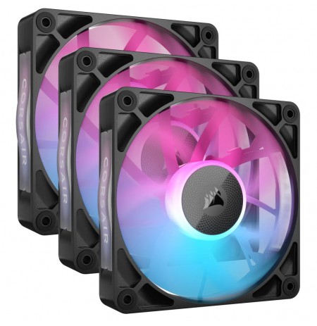 Corsair iCUE LINK RX120 RGB Series, PWM Fan 3 Pack - 120 mm, black