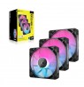 Corsair iCUE LINK RX120 RGB Series, PWM Fan 3 Pack - 120 mm, black