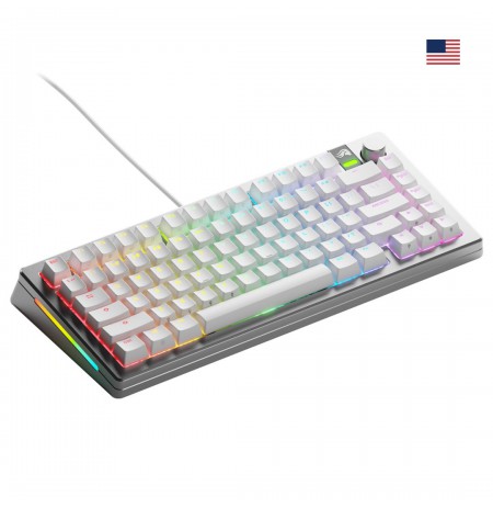 Glorious GMMK 3 Pro 75% Custom Gaming Keyboard - Pre-Built, ANSI (US), Fox Switches, silver