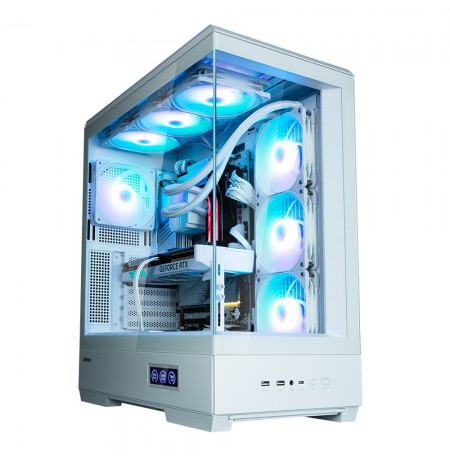 Zalman P50 DS  White, ARGB Fan x4