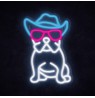 Manta SNL114MT Style Neon Lights Bulldog Dog With Glasses