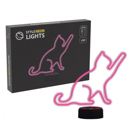 Manta SNL80PK LED lamp Light decoration Cat 2 pink