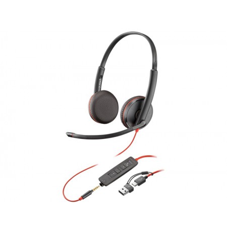 Plantronics BlackWire C3225 USB-C and Mini Jack