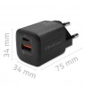 Qoltec 50764 mobile device charger Laptop, Portable gaming console, Power bank, Smartphone, Smartwatch, Tablet Black AC Fast cha