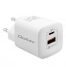 Qoltec 50763 mobile device charger Laptop, Portable gaming console, Power bank, Smartphone, Smartwatch, Tablet White AC Fast