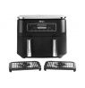 NINJA | AF300 | Air Fryer | Power 1 frying compartment: 1200 W 2 frying compartments: 2400 W W | Capacity 7.6 L | Black