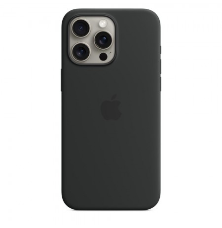 Apple iPhone 15 Pro Max Silicone Case with MagSafe - Black